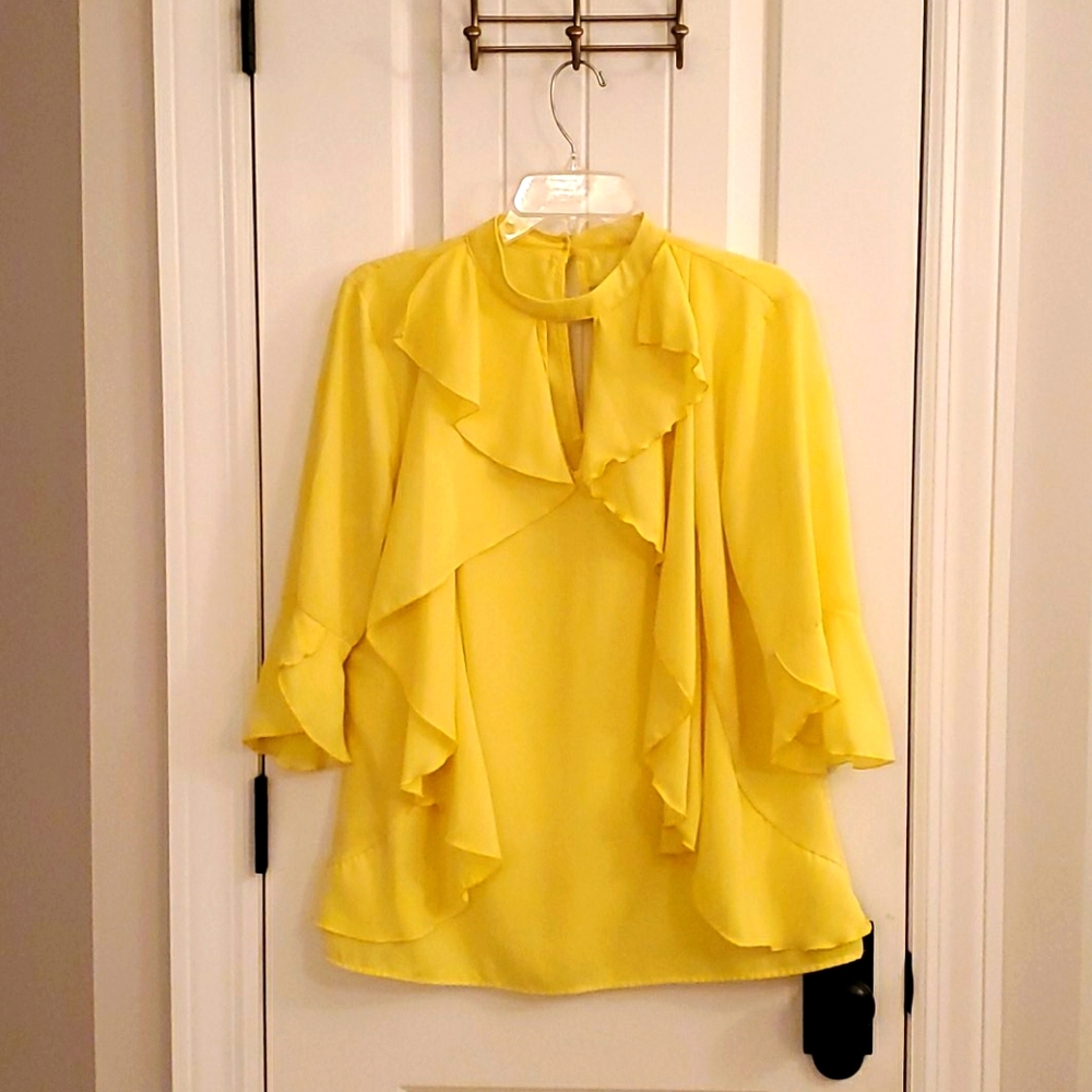 Canary yellow blouse
